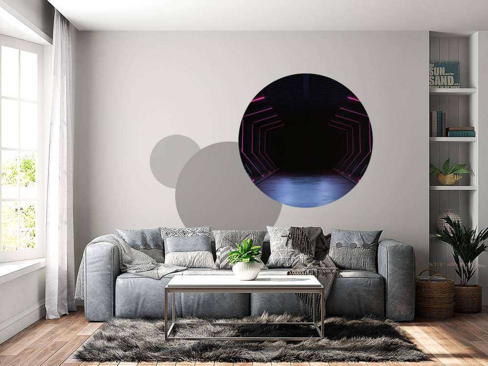 Luminous 3D hallway
