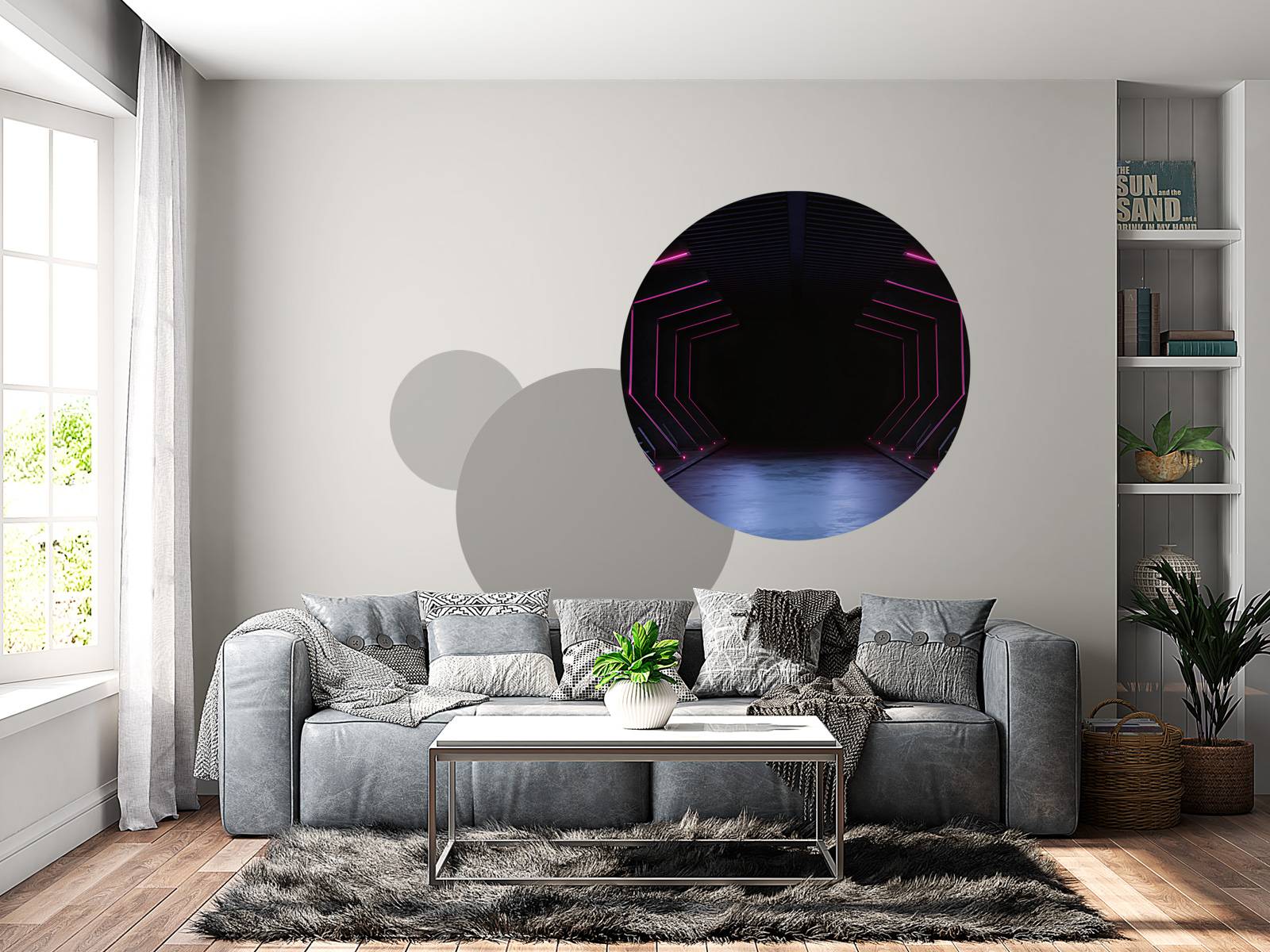 Luminous 3D hallway
