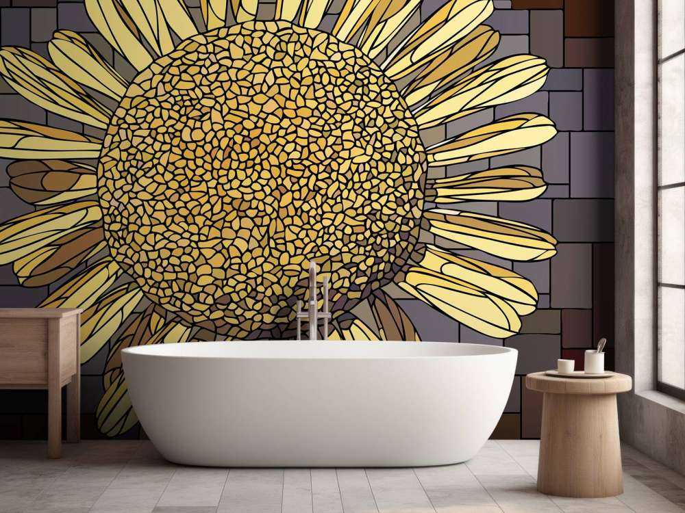 Yellow chamomile flower