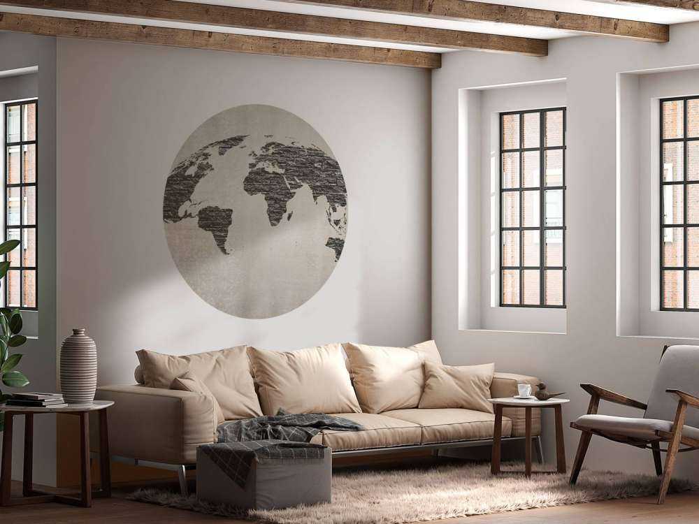 World map dark stones