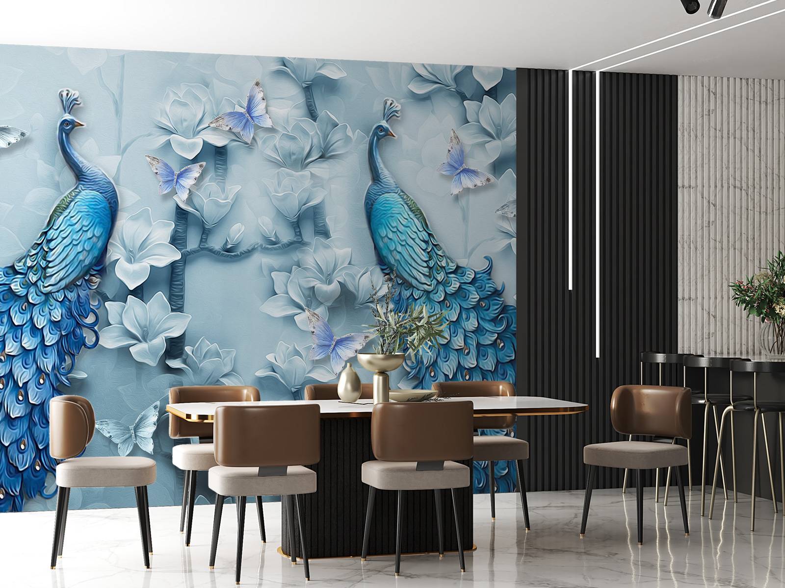 Peacocks and butterflies
