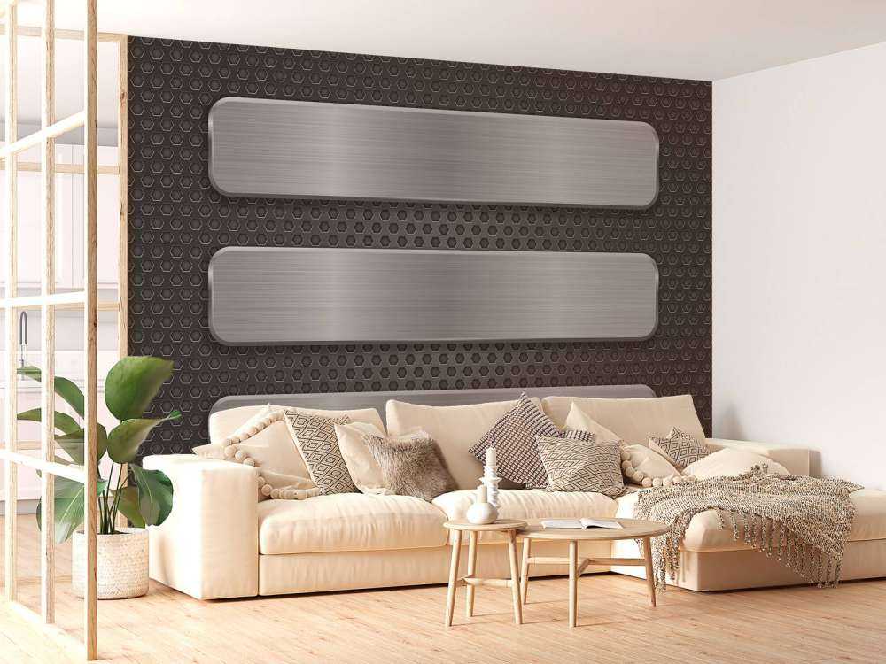 Metal background with plates