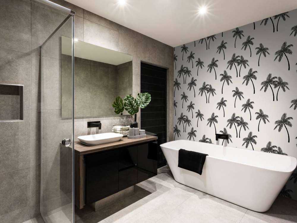 Pattern with palm trees