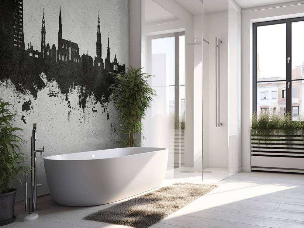 Watercolor skyline, Groningen