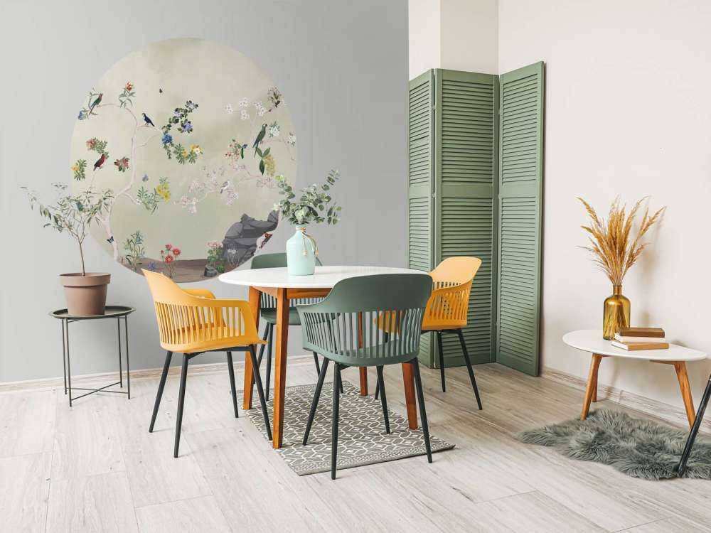 Birds in Garden Panorama 3