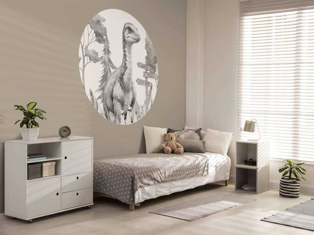 Baby brachiosaurus in the beige jungle