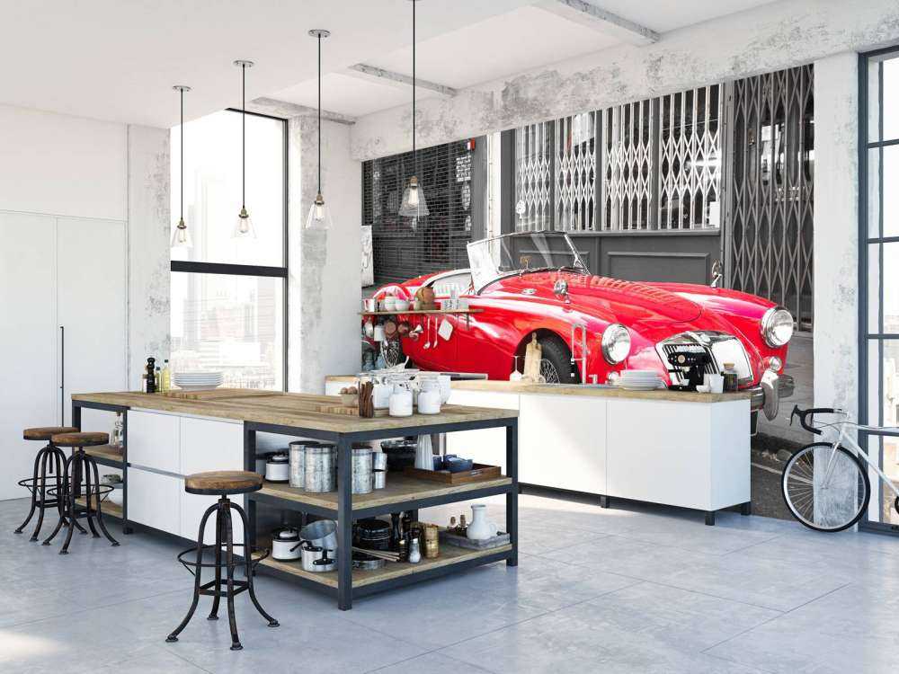 Red classic car