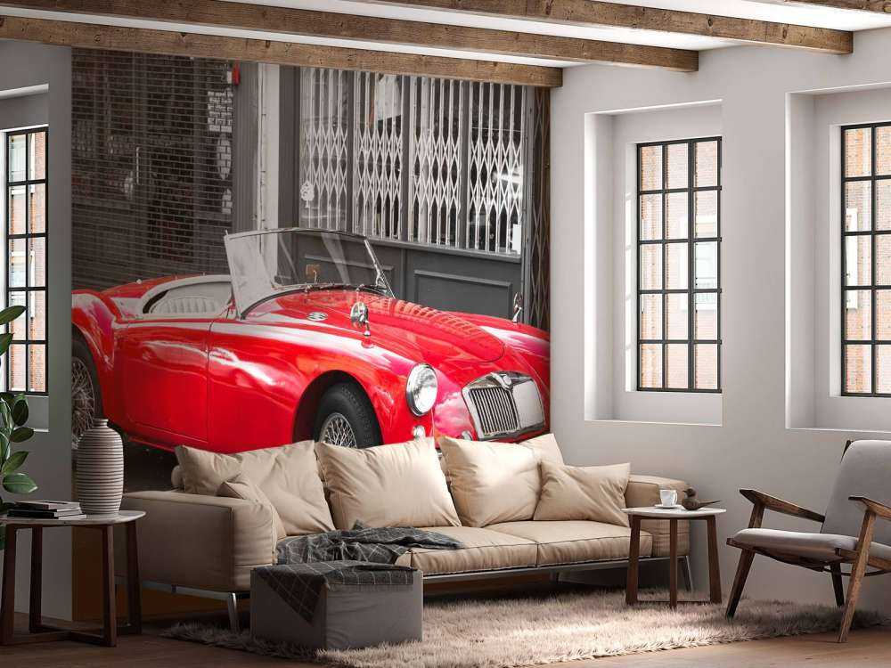 Red classic car