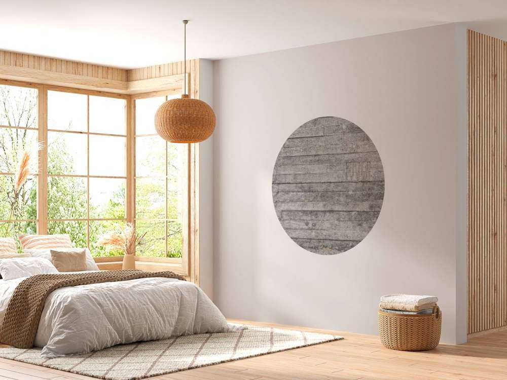 Wooden grey wall