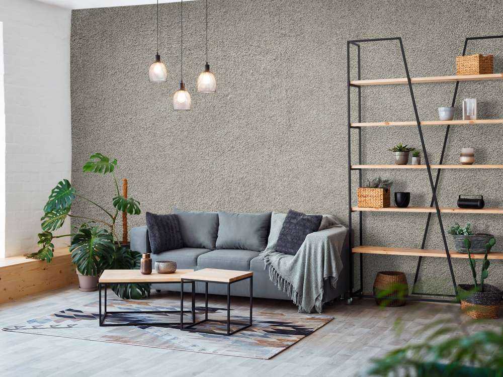 Concrete wall with fine stones