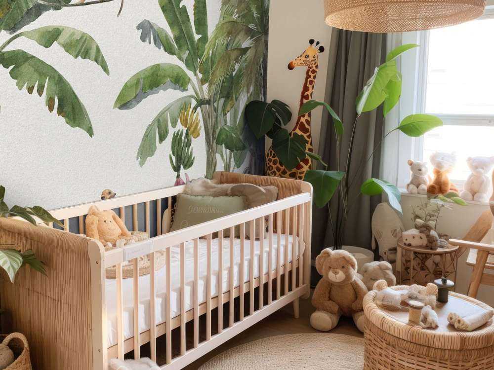 Jungle with colourful animals