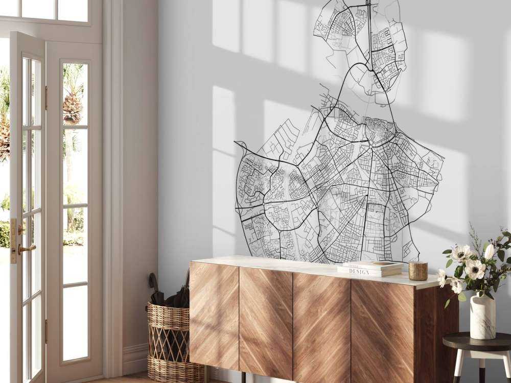 Map of Nijmegen, white