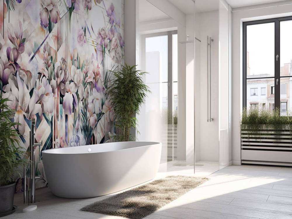 Huge Watercolor Irises Pink