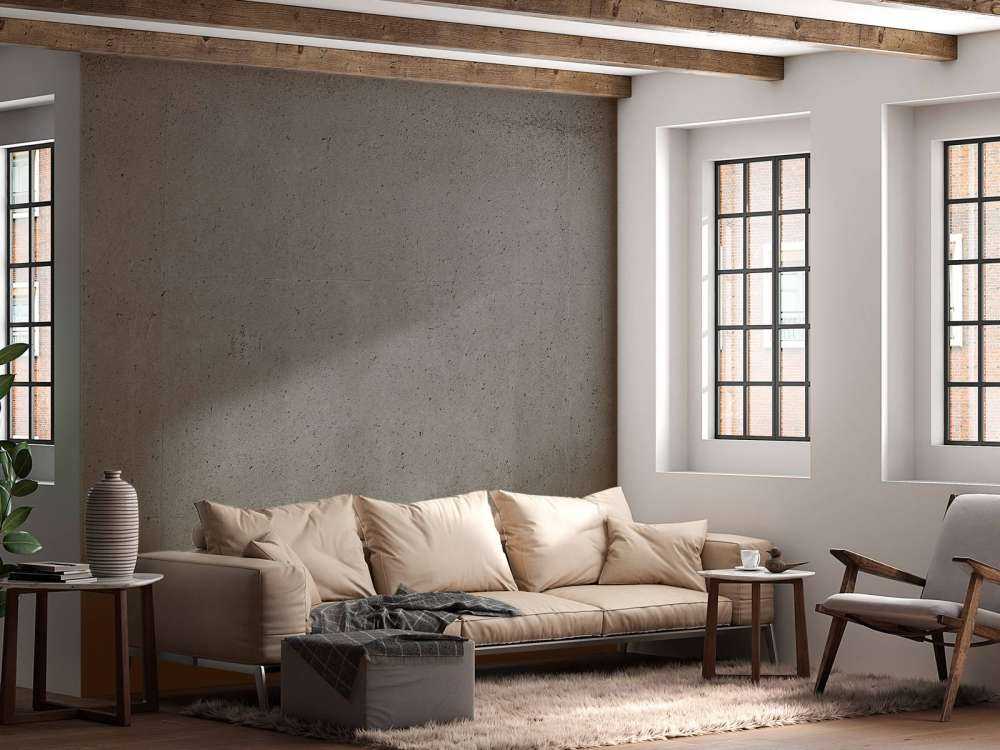 Muur van betonplaten