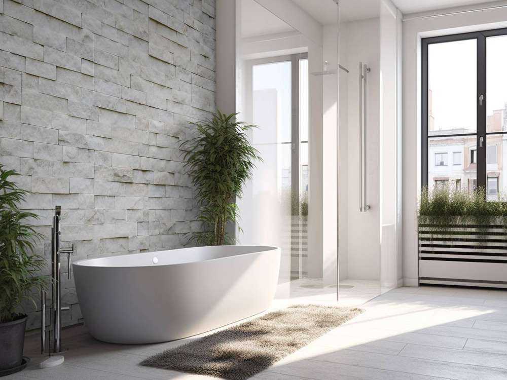 Modern stone wall