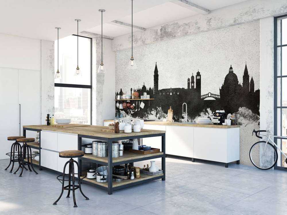 Watercolor skyline, Venice