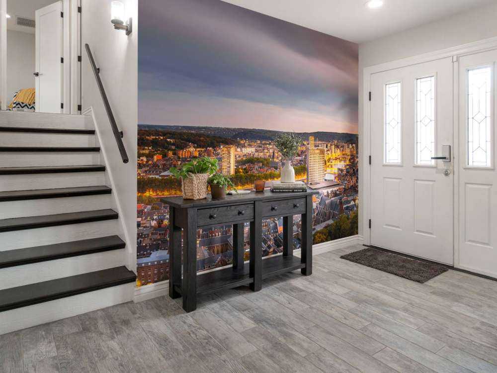 Luik panorama bij nacht