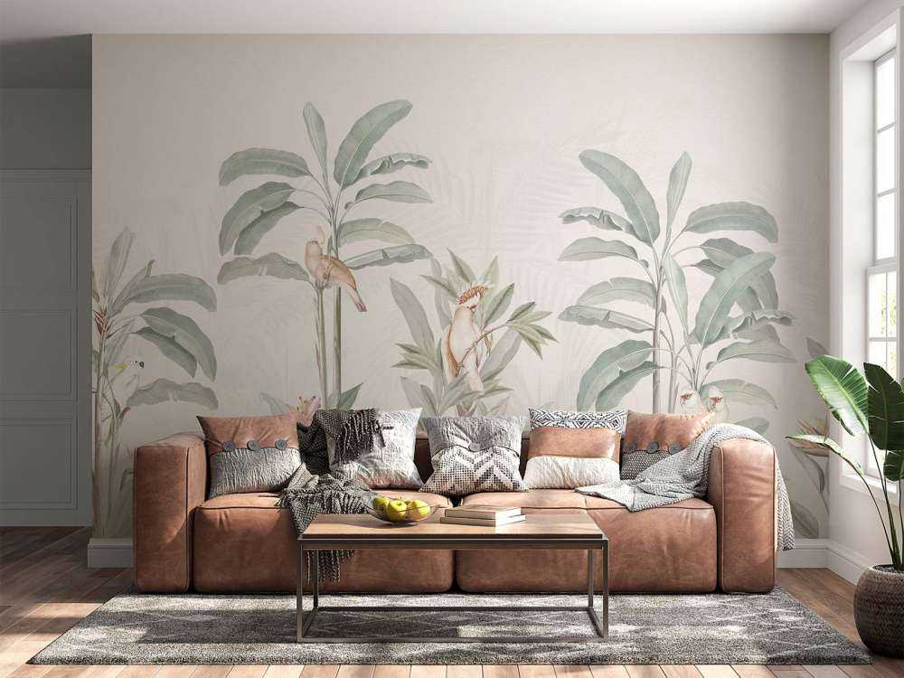 Vintage Jungle Landscape - pastel