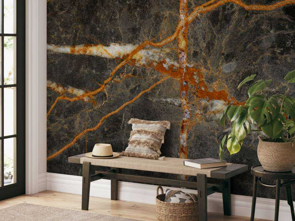Marble with copper tones