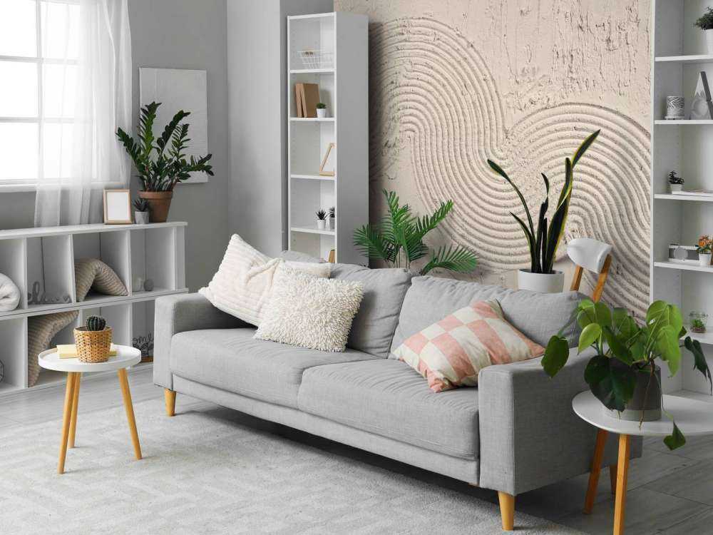 Zen garden structure in linen