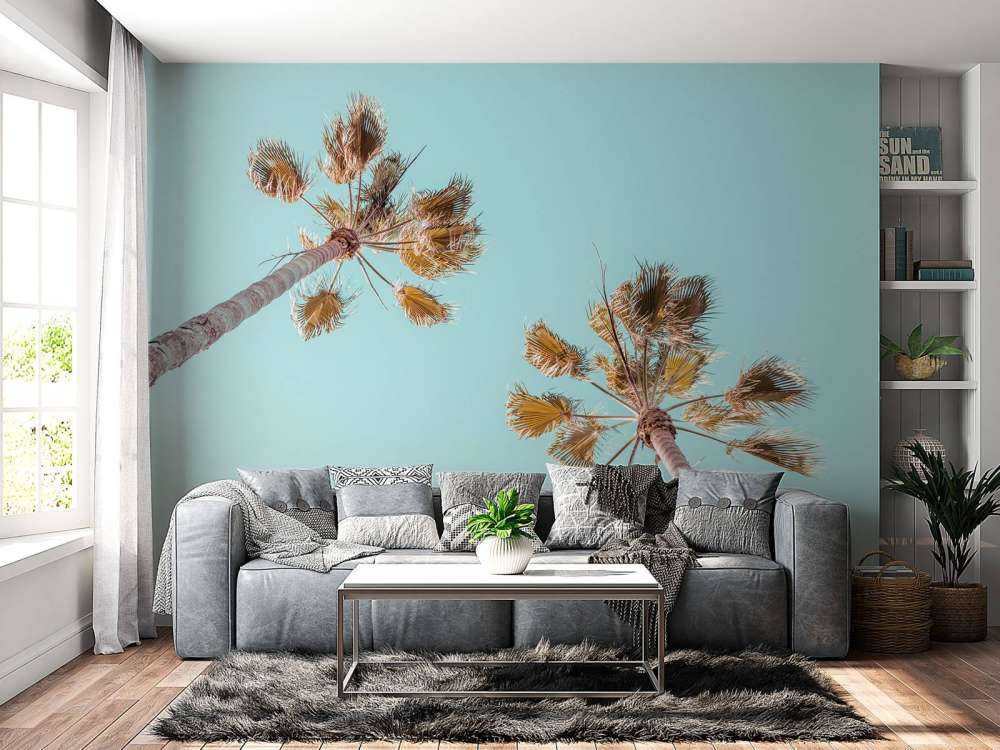 Palm trees with blue sky