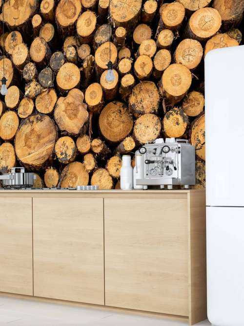 Stacked wood
