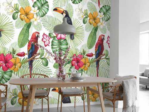 Toucan and parrot