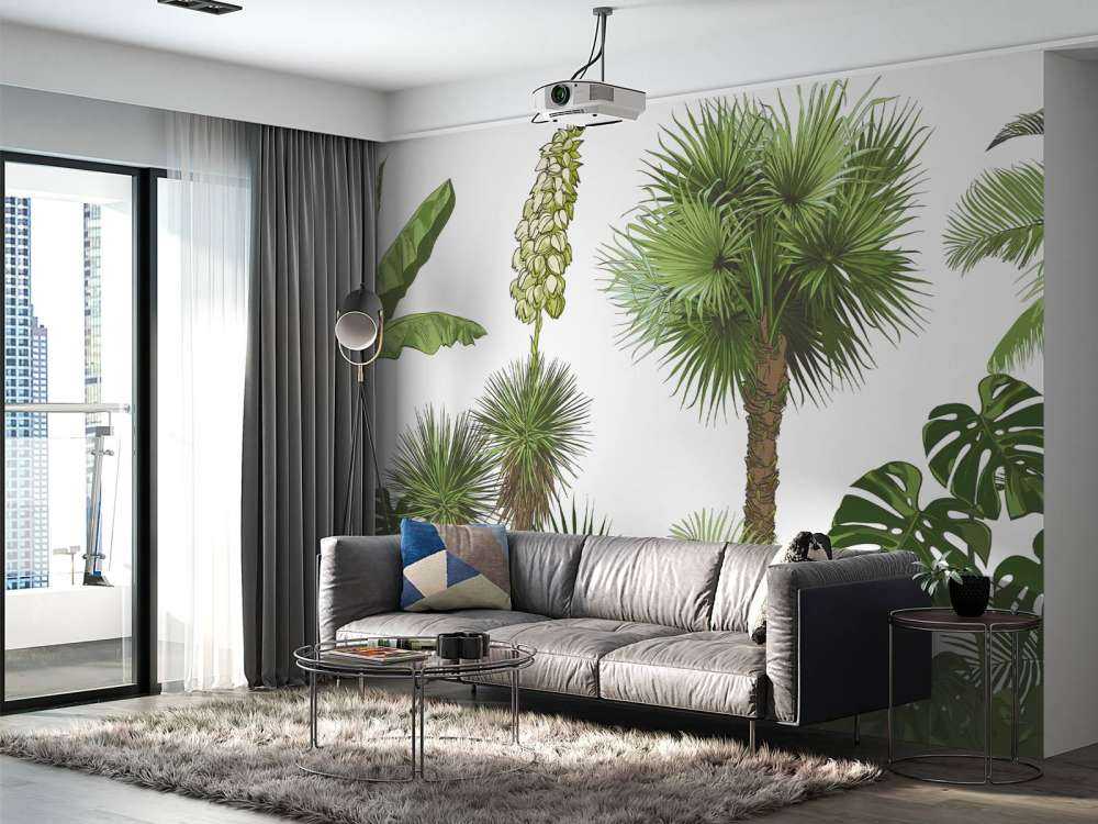 Green tropical plants