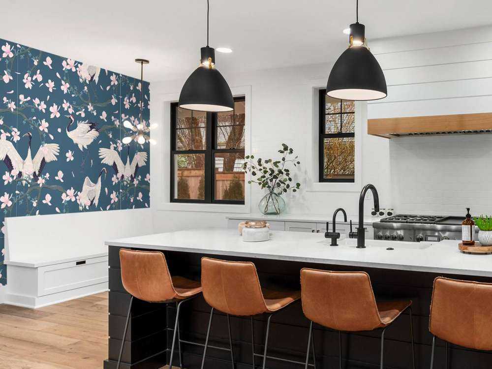 Cranes with magnolias