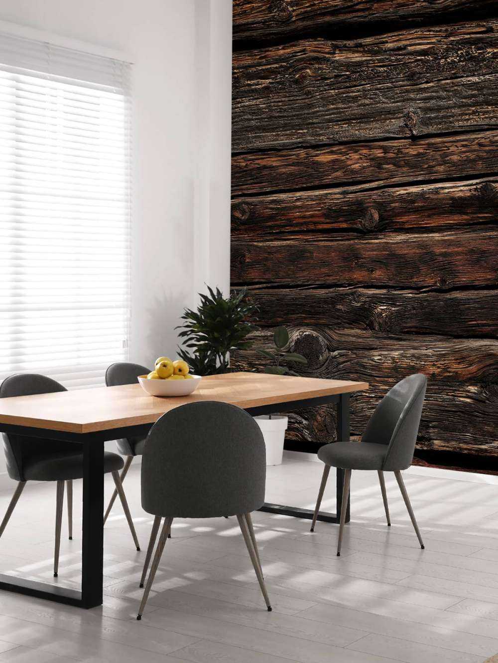 Dark old horizontal wood