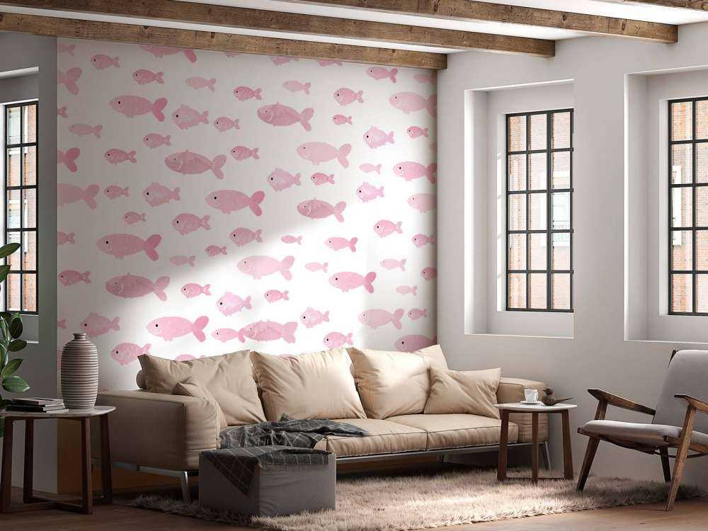 Roze visjes print