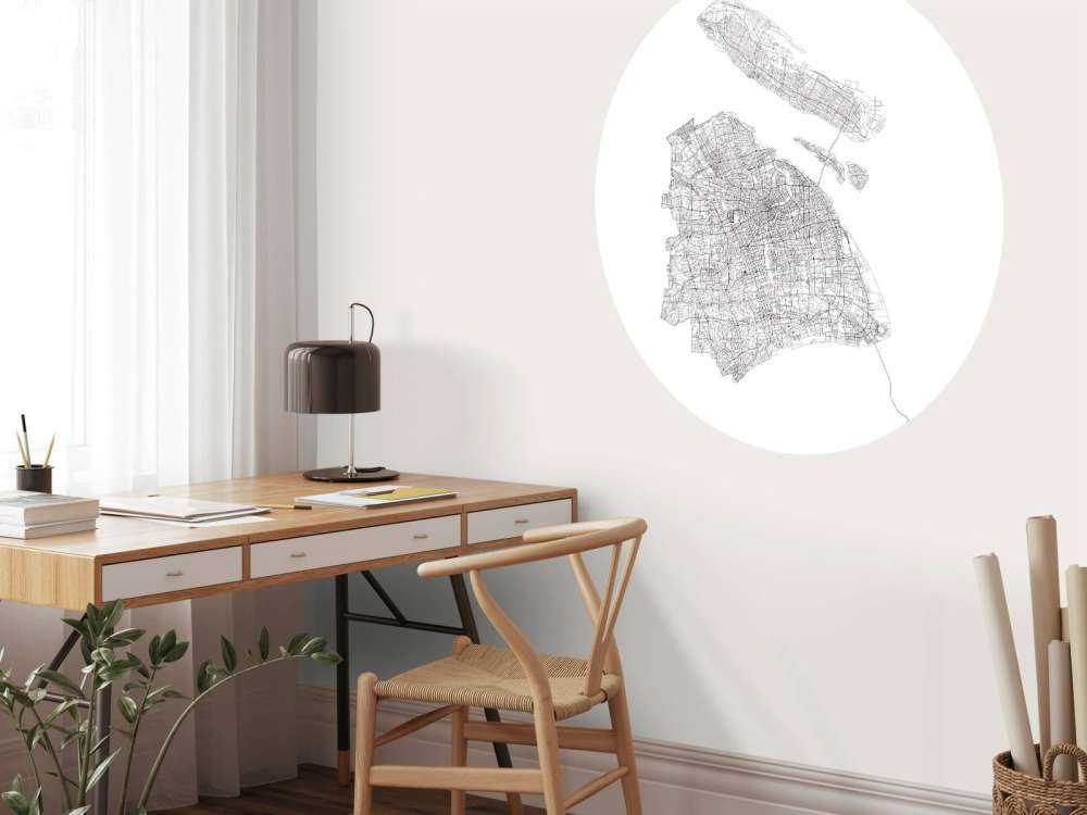 Plattegrond van Shanghai, wit 