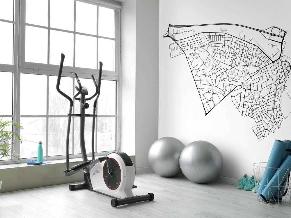 Plattegrond van Baarn, wit