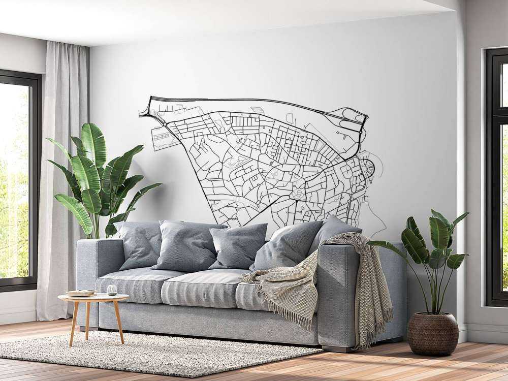 Plattegrond van Baarn, wit