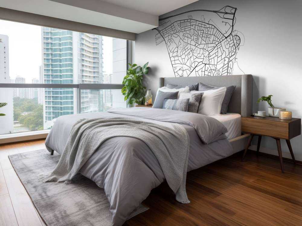 Plattegrond van Baarn, wit