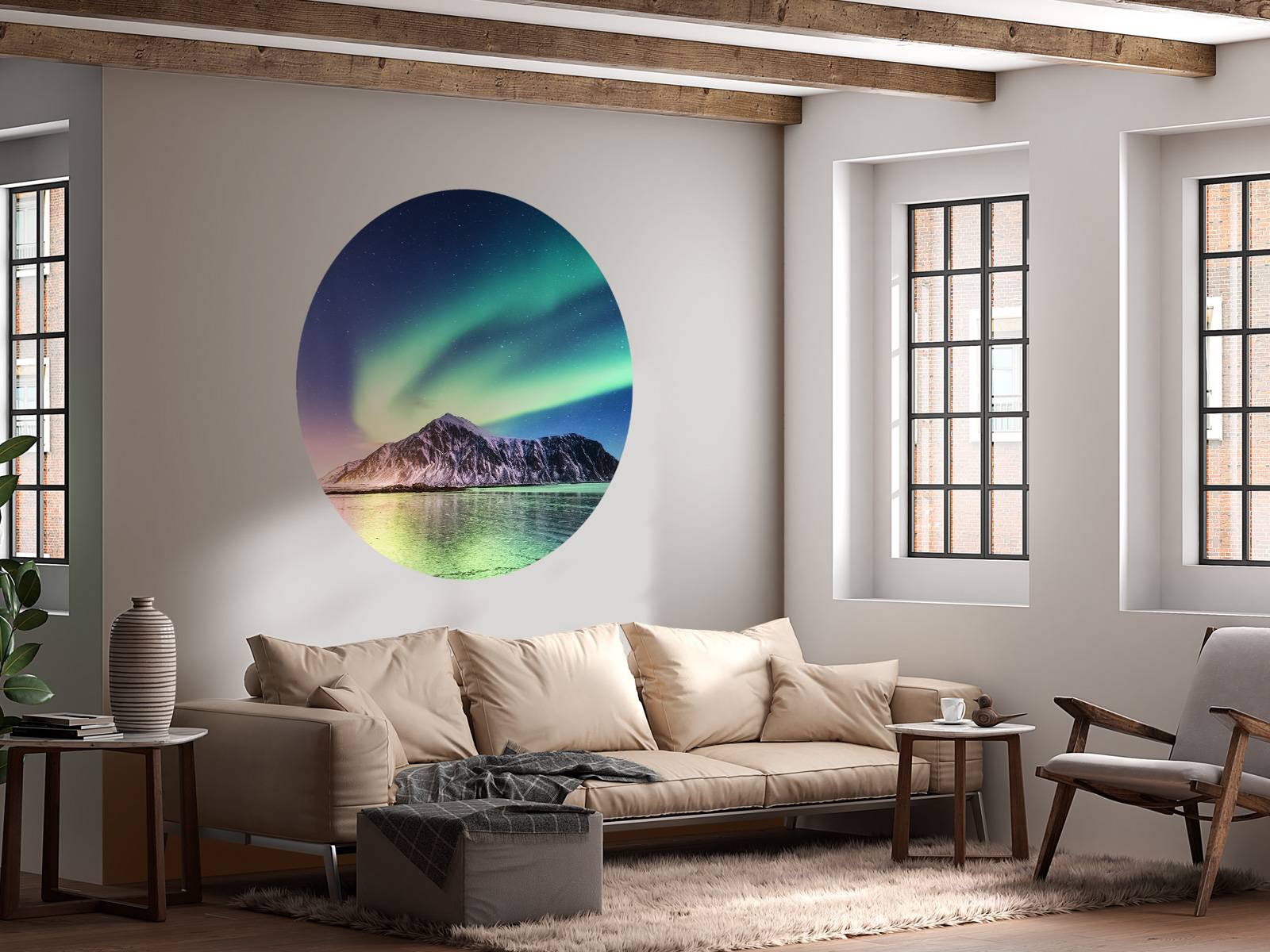 Clear northern lights