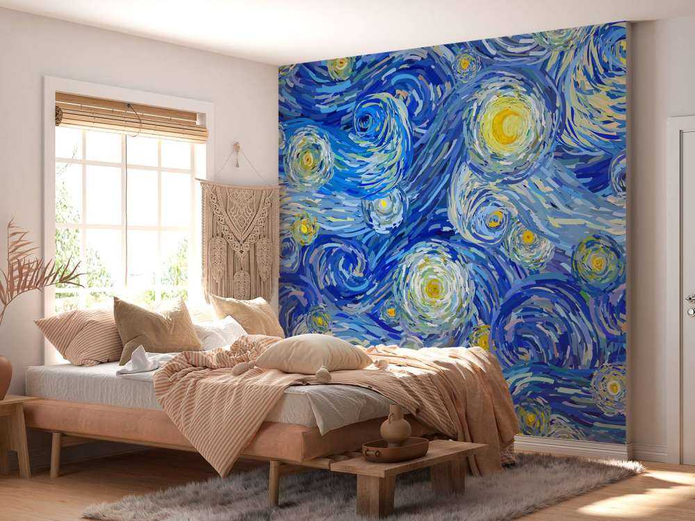 Starry night illustration