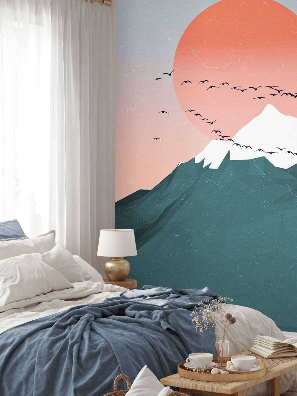 Minimalistische berg illustratie