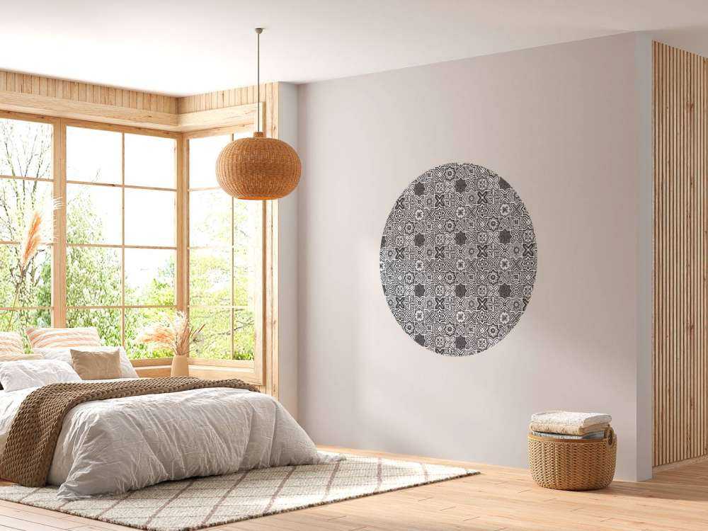 Zwart-wit abstracte vormen patroon
