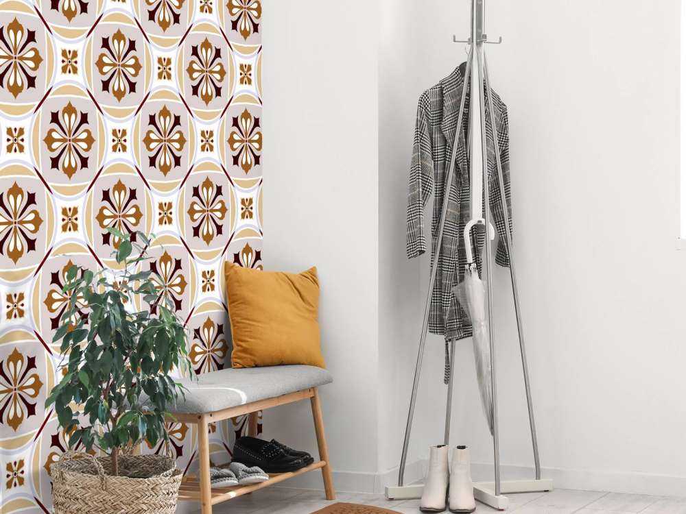 Patronen in bruin tinten