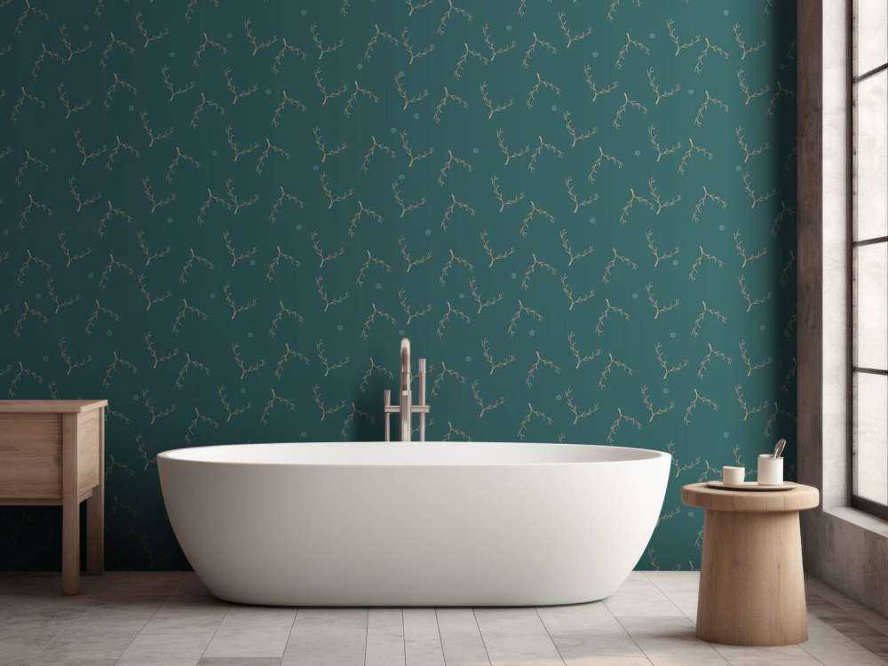 Teal branches pattern