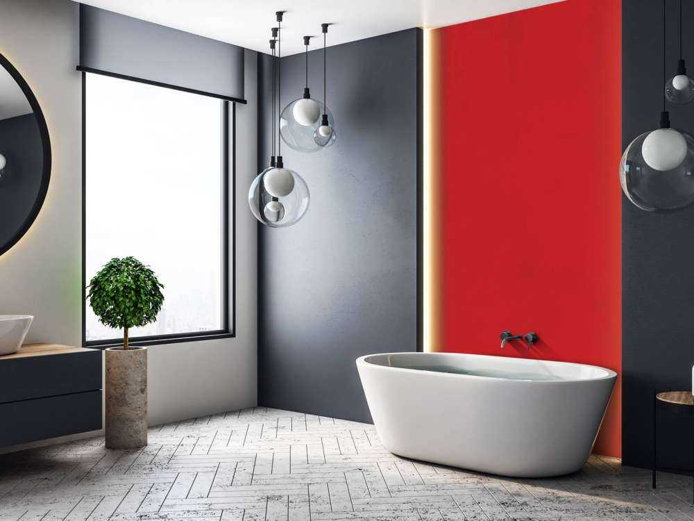 Ruby red concrete