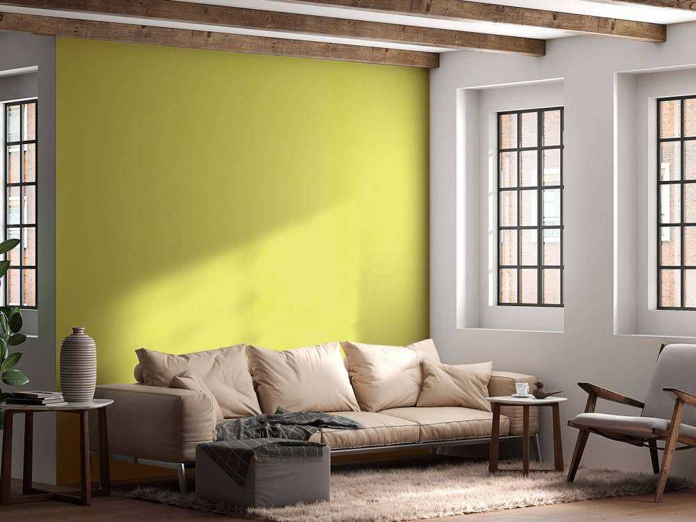 Lime yellow concrete