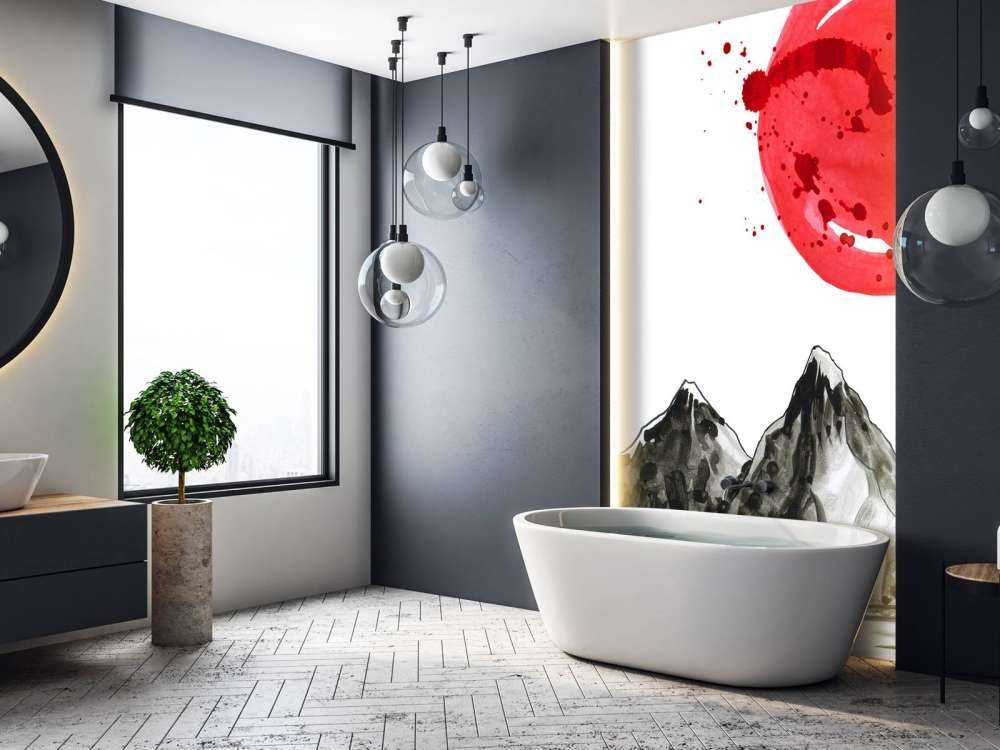 Zwart-wit Oosterse tekening