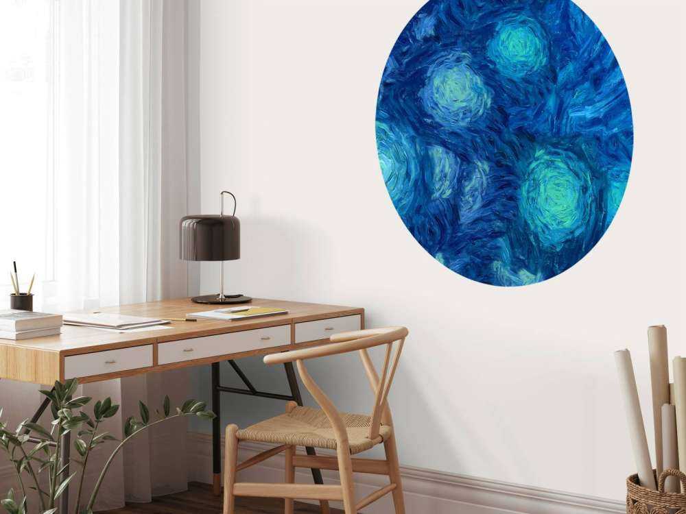 Geschilderde blauwe bloemen structuur