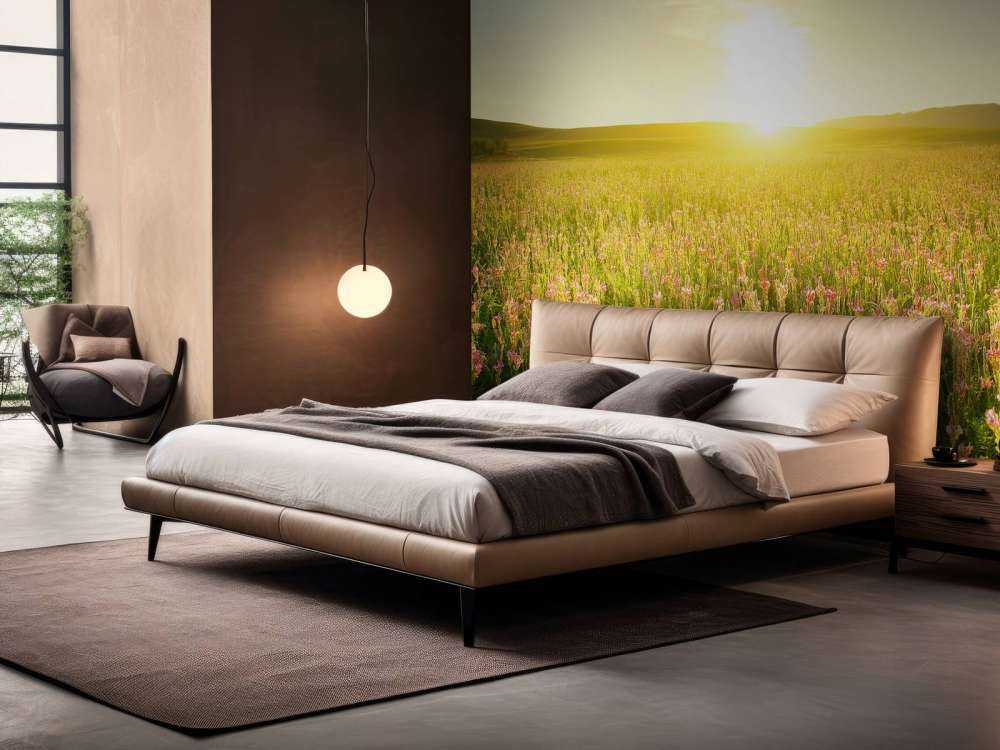 Zonsopkomst bij een bloemenveld