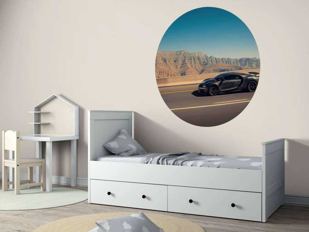 Hypercar against mountainous landscape