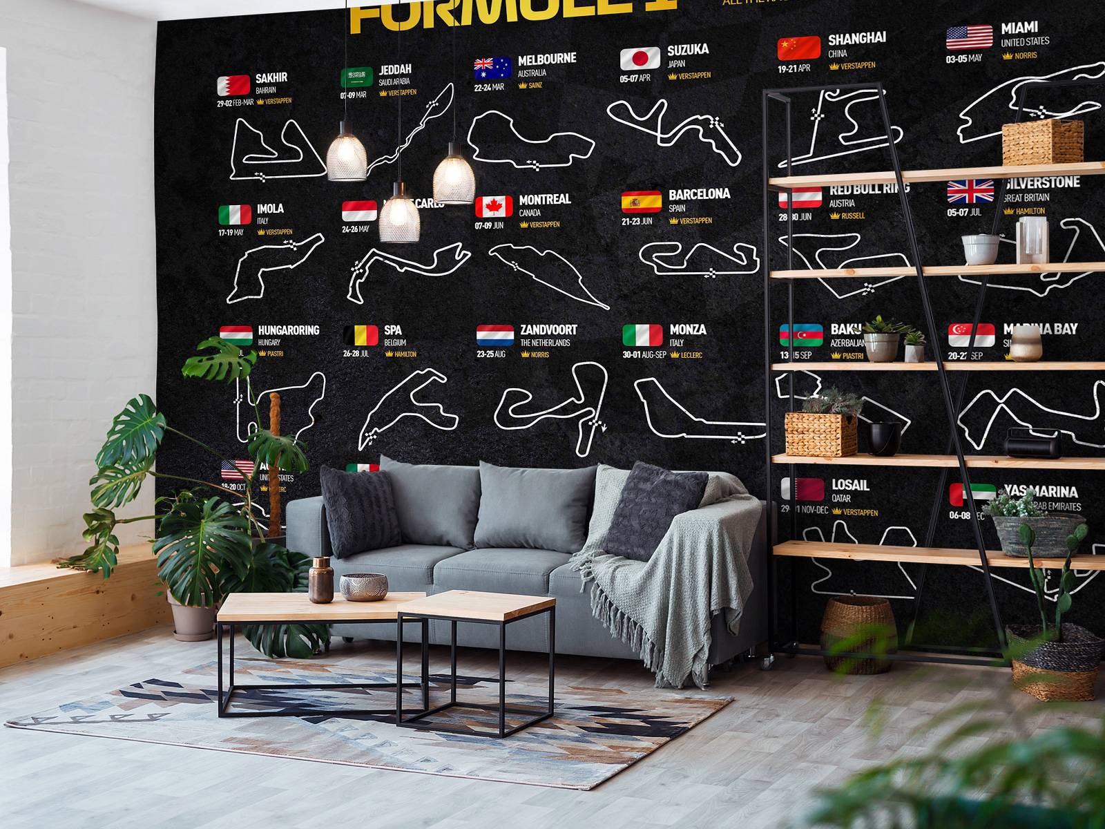 Formula 1 2024 - Winners map