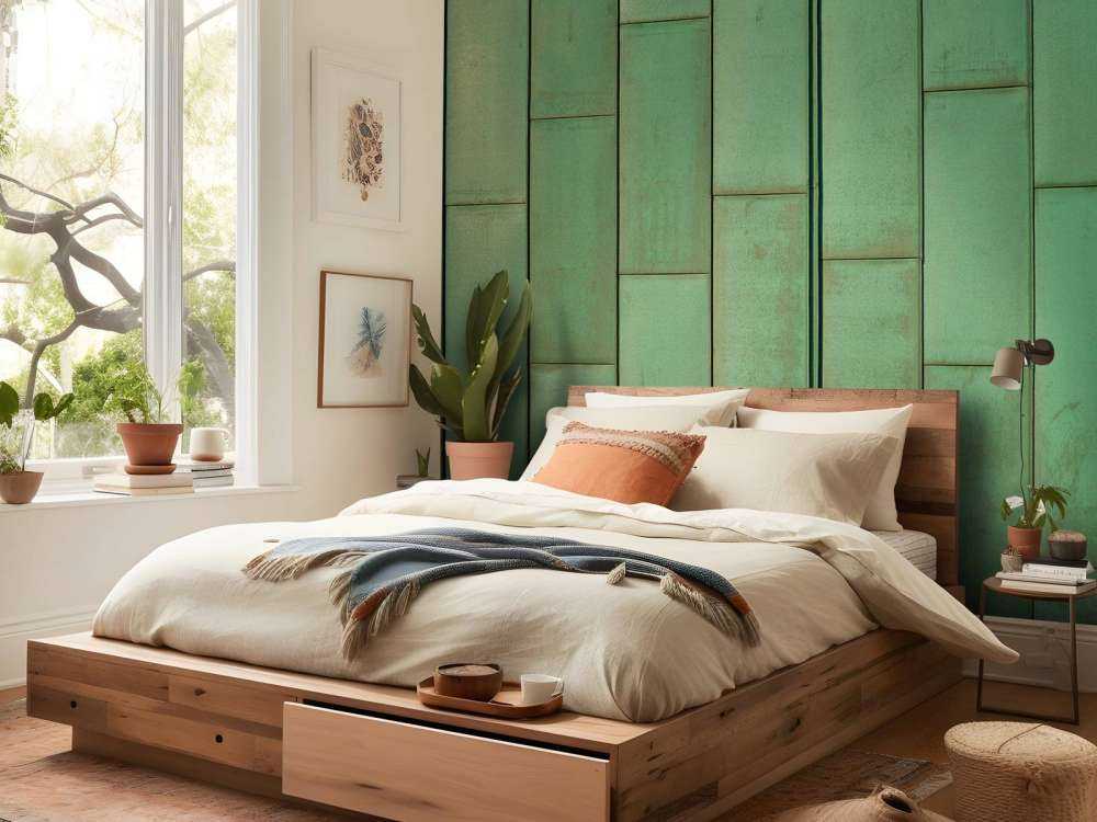 Green plates of copper