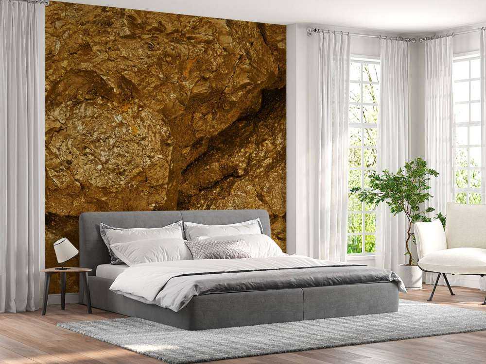 Golden stone, close-up